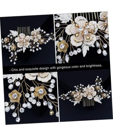 FRCOLOR 1pc comb wedding headpiece metal hairpin rhinestone hair pins weddings women decorative hairpi bridal hair slide women's hair clips Flower Shape Headwear decorate bride alloy pearl - Buy Online on GoSupps.com