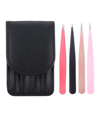 12 pc colored eyebrow clip eyelash tweezing for extensions eyebrow-clip-tool eyebrow-up tweezers tool pointed sharp mouth clip Miss steel 9.5x1.5cmx3pcs as shown x 3 pieces