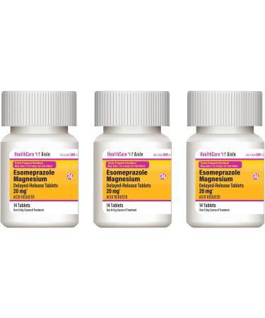 Esomeprazole Magnesium 20mg - 42 Count | HealthCareAisle Acid Reducer for Heartburn Relief - International Shipping Available - Buy Online on GoSupps.com
