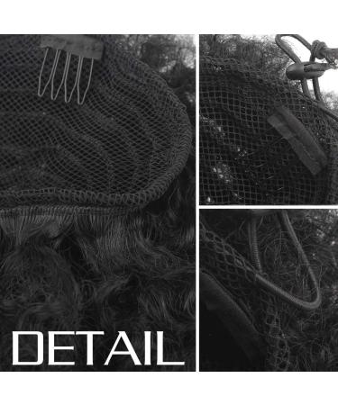 Xtrend Natural Black Afro Ponytail Extensions - Kinky Curly Kankalon Fiber Updo with Clips - Perfect Short Puff Hairstyle - Buy Online on GoSupps.com