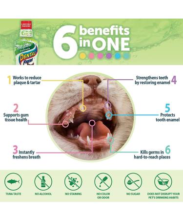 Dental Fresh Water Additive for Pets - Clinically Proven Whitening Formula - 8 fl.oz - Buy Online on GoSupps.com