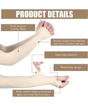 8 Pairs Elderly Skin Protector Sleeves for Thin Skin - Arm Sleeve for Bruise Protection & Compression - Men Women - Buy Online on GoSupps.com