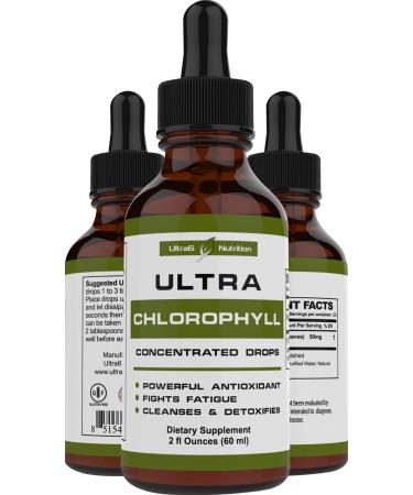Liquid Chlorophyll Drops  Boost Energy, Strengthen Immune System, Detox and Cleanse The Body. Chlorophyll Drops for Water Works as a Natural Deodorant. 120 Servings.