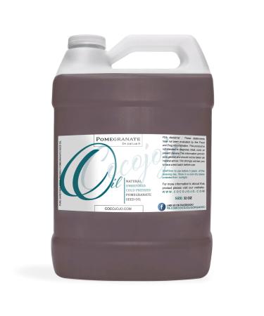 Pomegranate Oil 100% Pure Seed Oil Cold Pressed 32 oz Unrefined Skin Hair Nails Cuticles Premium Grade 32 Fl Oz (Pack of 1)