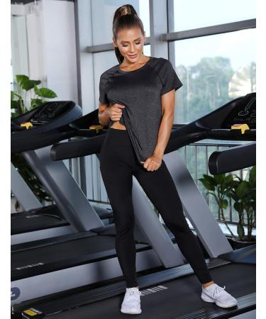 Wayleb Women's Sportshirt - Lightweight Breathable Running & Training T-Shirt | Short Sleeve Round Neck Fitness & Yoga Tops (S-XXL Black) - Buy Online on GoSupps.com