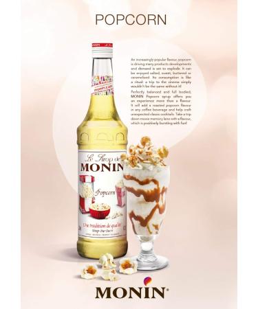 MONIN Premium Popcorn Syrup 700 ml - Delicious Popcorn Flavor (Pack of 1) - Buy Online on GoSupps.com