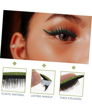 Outanaya 4 pairs Up Women Tape Tools Eyelash Eyeliner Self-adhesive Shiny Decals Pencils Temporary Adhesive 4x1.5cm As Shown - Buy Online on GoSupps.com