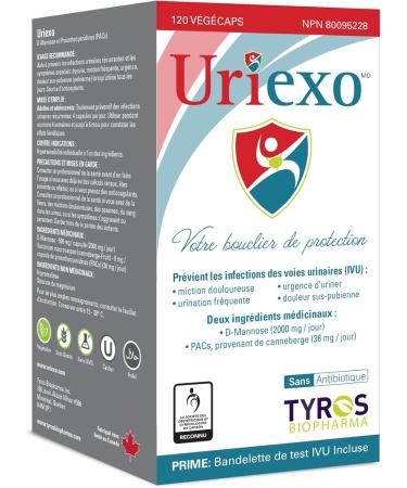 Uriexo 36mg PAC / 2000mg D-Mannose (120 Vegicaps) - Urinary Tract Supplement - Buy Online on GoSupps.com