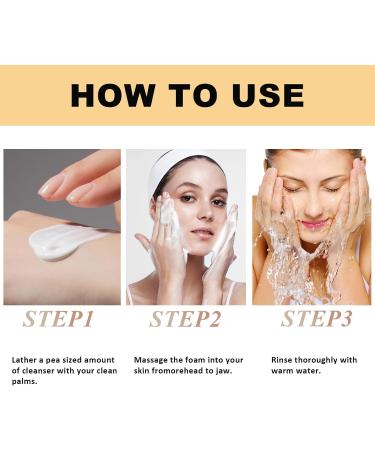 Niacinamide Facial Wash Women Whitening & Cleansing Milk Deep Pore Cleanser Facial Cleanser with Niacinamide Soothing Skin Facial Wash for Deep Cleansing Removes Dirt & Oil without Irritation - Buy Online on GoSupps.com