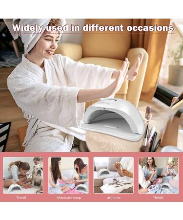 Waysse 120W UV Led Nail Lamp - Portable Nail Dryer with Timer, Sensor, and LCD Display for Fingernails and Toenails - Home & Salon - Buy Online on GoSupps.com