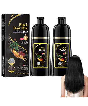 Dyceittdia 2-pack 3-in-1 Color Shampoo Hydrating and Repairing Hair Black 2 x 100ml for Colored Hair
