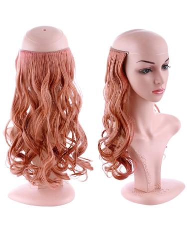 Silk-Co Light Orange 50cm Hair Extensions with Rubber Band - Adjustable Invisible Corrugated Synthetic Hair for Women - Buy Online on GoSupps.com