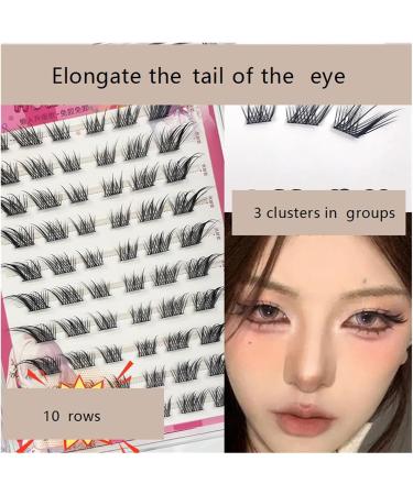 Self-adhesive false eyelashes lengthen the eye tail effect enlarge the eyes and make the eyes look segmented 1 count (Pack of 1) - Buy Online on GoSupps.com