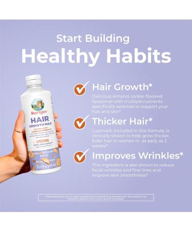 MaryRuth Organics Lion's Mane Liposomal (Coffee Cake) & Hair Growth MAX (Almond Cookie) | Clean Label Project Verified | Vitamins for Cognitive Support Beauty and Overall Health | Vegan Non-GMO - Buy Online on GoSupps.com