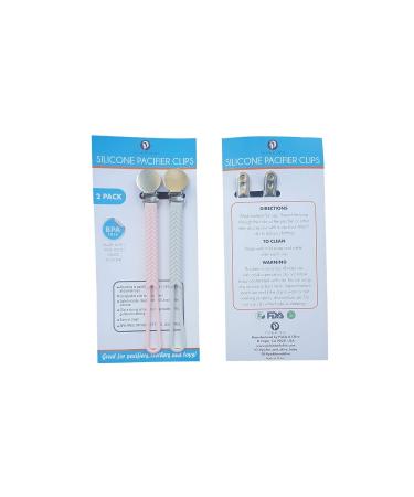 Pickle and Olive Silicone Pacifier Clip - Braided Paci Holder Set of 2 (Pink + Gray) - Buy Online on GoSupps.com