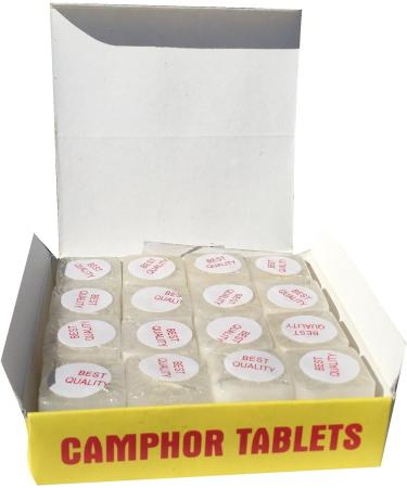 Camphor Tablets from India - 200g (64 Tablets) - Premium Quality for Wellness and Aromatherapy - Buy Online on GoSupps.com