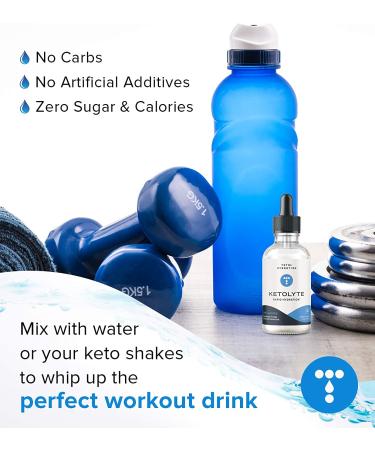 Total Hydration Ketolyte Rapid Hydration - Keto-Friendly Electrolyte Drops (Unflavored) | Natural Supplement with Magnesium, Potassium, Sodium | 39 Servings - Buy Online on GoSupps.com