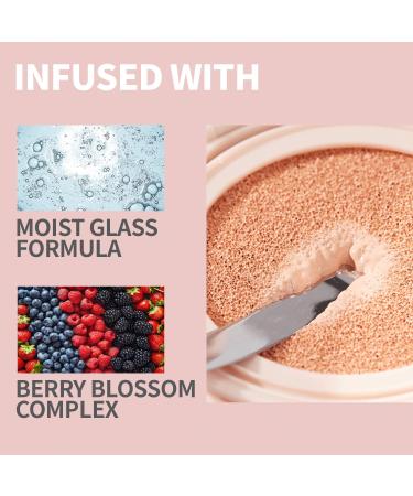 GIVERNY Milchak Cover Foundation Cushion 21 Light Beige - Moist Finish - Flawless Coverage - Lightweight Formula - 0.4oz x 2 - Buy Online on GoSupps.com