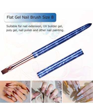 Ycyan 3Pcs UV Gel Nail Brush Set - Professional Brushes for Nail Art Design and Polygel Extension - Buy Online on GoSupps.com