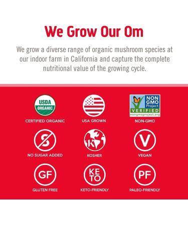 Om Mushrooms 100% Organic Immune Mushroom Powder | 7.05 oz (200 g) - Certified Superfood - Buy Online on GoSupps.com