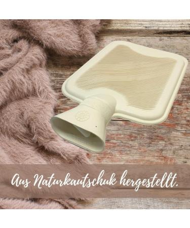 Bada Bing 2L Hot Water Bottle with Cover - Cuddly Gray & White Warming Pillow Gift for Favorite Person - Buy Online on GoSupps.com