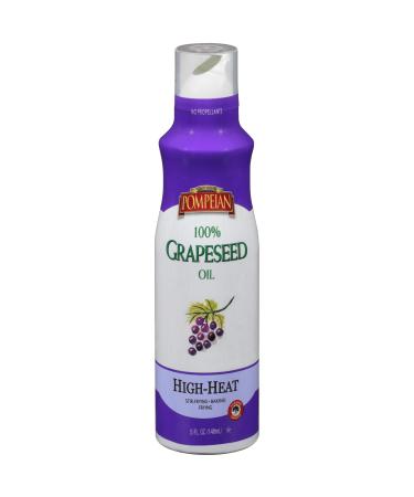 Pompeian 100% Grapeseed Oil Non-Stick Cooking Spray, Perfect for Stir-Frying, Grilling and Sauteing, Naturally Gluten Free, Non-GMO, No Propellants, 5 FL. OZ., Single Bottle Grapeseed Oil 5 Fl Oz (Pack of 1)