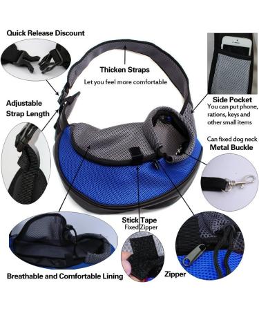 BIGWING Transport Bag for Dogs & Cats - Stylish Shoulder Carrier for Small Pets - Durable Linen Pet Tote in Blue - Buy Online on GoSupps.com