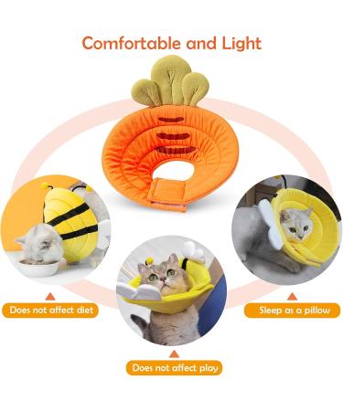 AllSopets Lightweight Protective Cat Collar - Soft Recovery Cone for Surgery & Injuries - Orange for Cats & Puppies - Buy Online on GoSupps.com