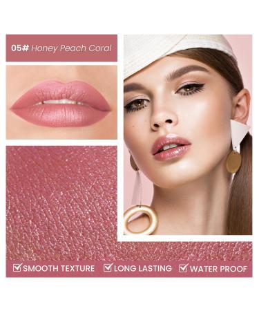 Beauty Searcher Lipstick - Metallic Shine Hydrating Lip Balm in Honey Peach Coral | Long-Lasting Moisturization & Luxury Makeup - Buy Online on GoSupps.com