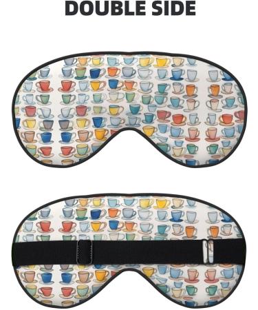 Buy SSIMOO Hand Drawn Teapots & Cups Eye Mask - Soft Breathable Perfect for Travel & Relaxation - International Shipping Available - Buy Online on GoSupps.com