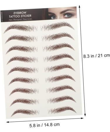 PLAFOPE 6d Eyebrows Stickers 9 sheets Temporary Hairlike Lady Waterproof Eyebrows False Transfer Transfers Brow Stickers - Buy Online on GoSupps.com