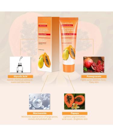 Exfoliant Profond Blanchissant La Papaye Skinetic Facial Peels Cream Gel Exfoliant La Papaye Deep Exfoliating Face Wash Natural Papaya Whitening Face Scrub for Improves Pore Dark Spot (2 Pcs) - Buy Online on GoSupps.com