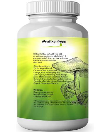 Mushroom Gummies Blend of 10 Mushrooms & Sea Moss Gummies 10 Mushroom Blend & Sea Moss Mushroom Supplements High Potency Ultra Concentrated Extract (1 Regular (60 Gummies)) 60 Count (Pack of 1) 1 - Buy Online on GoSupps.com