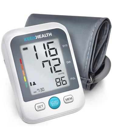 KEENHEALTH Digital Automatic Blood Pressure Monitor, 180 Reading Memory with Irregular Heartbeat Detection, Upper arm Blood Pressure Machine with Large Screen