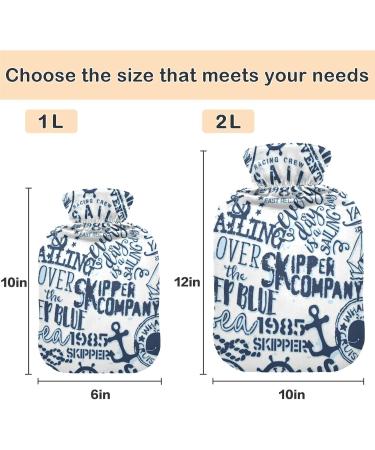 Shop Naanle Vintage Sea Anchor Hot Water Bottle - 1L Heat Bottle for Pain Relief & Therapy | International Shipping Available - Buy Online on GoSupps.com
