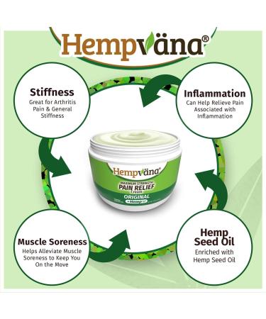 Hempvana Relief Cream 4 Pack with Seed Extract - USA Made 4oz Paraben Free Vegan Cruelty-Free - For Inflammation, Muscle & Joint Pain, Back Knee Nerves & Arthritis Relief - As Seen On TV - Buy Online on GoSupps.com