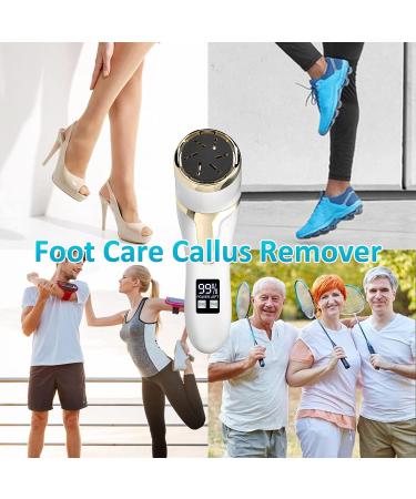 Rechargeable Electric Foot Callus Remover with 3 Roller Heads - For Smooth and Soft Feet - Foot Care Tool for Men and Women - Buy Online on GoSupps.com