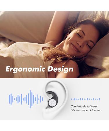 Noise Cancelling Ear Plugs for Sleeping | 35dB Flexible Silicone Earplugs for Focus & Work | Includes S/M/L Eartips & Storage Case - Black - Buy Online on GoSupps.com