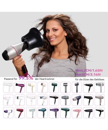 Universal Hair Diffuser Attachment for Blow Dryer - Perfect for Curly & Wavy Hair Styling | Adjustable 1.65-3.14 Inches - Buy Online on GoSupps.com