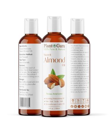 Sweet Almond Oil 4 oz - 100% Pure Cold Pressed Carrier Oil for Skin Hair & Body Moisturizer - Ideal for Creams Lotions Lip Balm & Soap Making - Buy Online on GoSupps.com