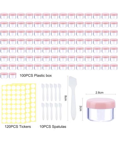 100 Pieces Clear Mini Cosmetic Bottles - 5ml Empty Cream Jars with Screw Caps for Lip Balm & Lotion - Transparent Cremeglas Containers - Buy Online on GoSupps.com