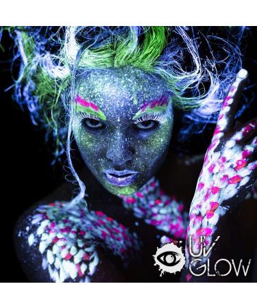 8 x 50ml UV Body Paint - Neon Fluorescent Makeup for Body Painting - Luminous Colors for Black Light Parties - Buy Online on GoSupps.com