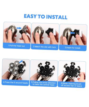 Buy Hemoton Electric Shaver for Men - Versatile Electric Razor Head Shavers & Facial Cleansing Brush - Ideal for Home & Travel - Digital Display & Beard Scissors Included - Buy Online on GoSupps.com