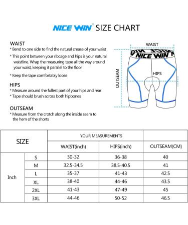 Nicewin Bike Underpants for Men - 4D Padded Bicycle Shorts Breathable & Fast-Drying Shockproof Cycling Underwear L Blue - Buy Online on GoSupps.com
