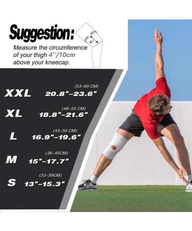 Nellhomy Professional Knee Supports - Adjustable Open Patella Pads & Spring Stabilizers for Arthritis Relief | XXL White - Buy Online on GoSupps.com