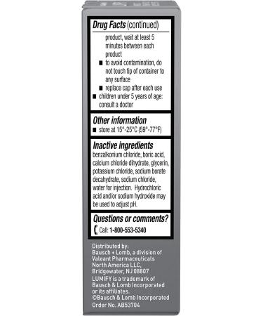 LUMIFY Redness Reliever Eye Drops 0.08oz (2.5mL) - Fast-Acting Solution for Eye Redness - Buy Online on GoSupps.com