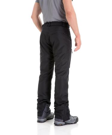 Men's Insulated Ski Pant X-Large Black - Waterproof Snow Pants with Fleece Lining - Buy Online on GoSupps.com