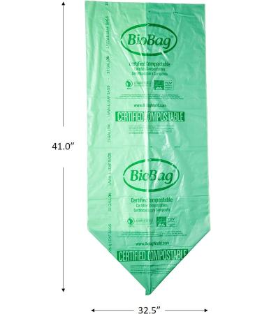 BioBag 100% Certified Compostable Lawn & Leaf Yard Waste Bags 33 Gallon - 60 Count (Pack of 1) - Buy Online on GoSupps.com