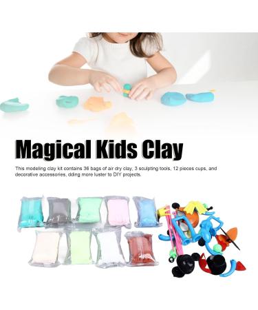 Gonyscag Air Dry Clay 36 Colors Safe Eco Friendly Hand Eye Coordination Magical Kids Clay with Sculpting Tools for Game Creation - Buy Online on GoSupps.com