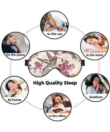 Beautiful Hummingbird Print Soft Eye Mask - Perfect Sleep Mask for Women & Men | Travel Comfort - Buy Online on GoSupps.com